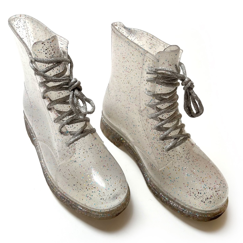 SALE!  Urban Outfitters Clear Jelly Glitter Boots